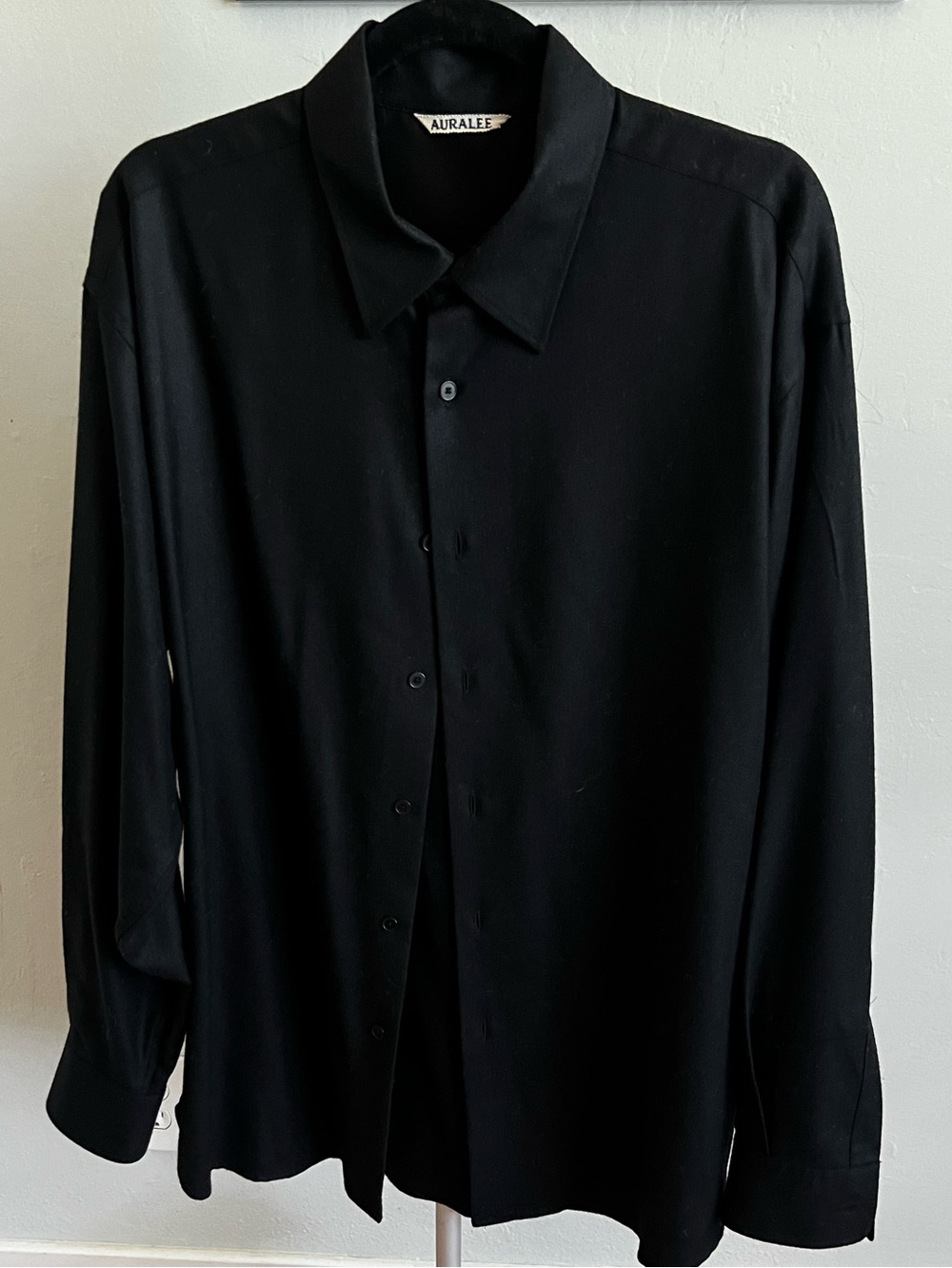 AURALEE Wool Long Sleeve Shirt